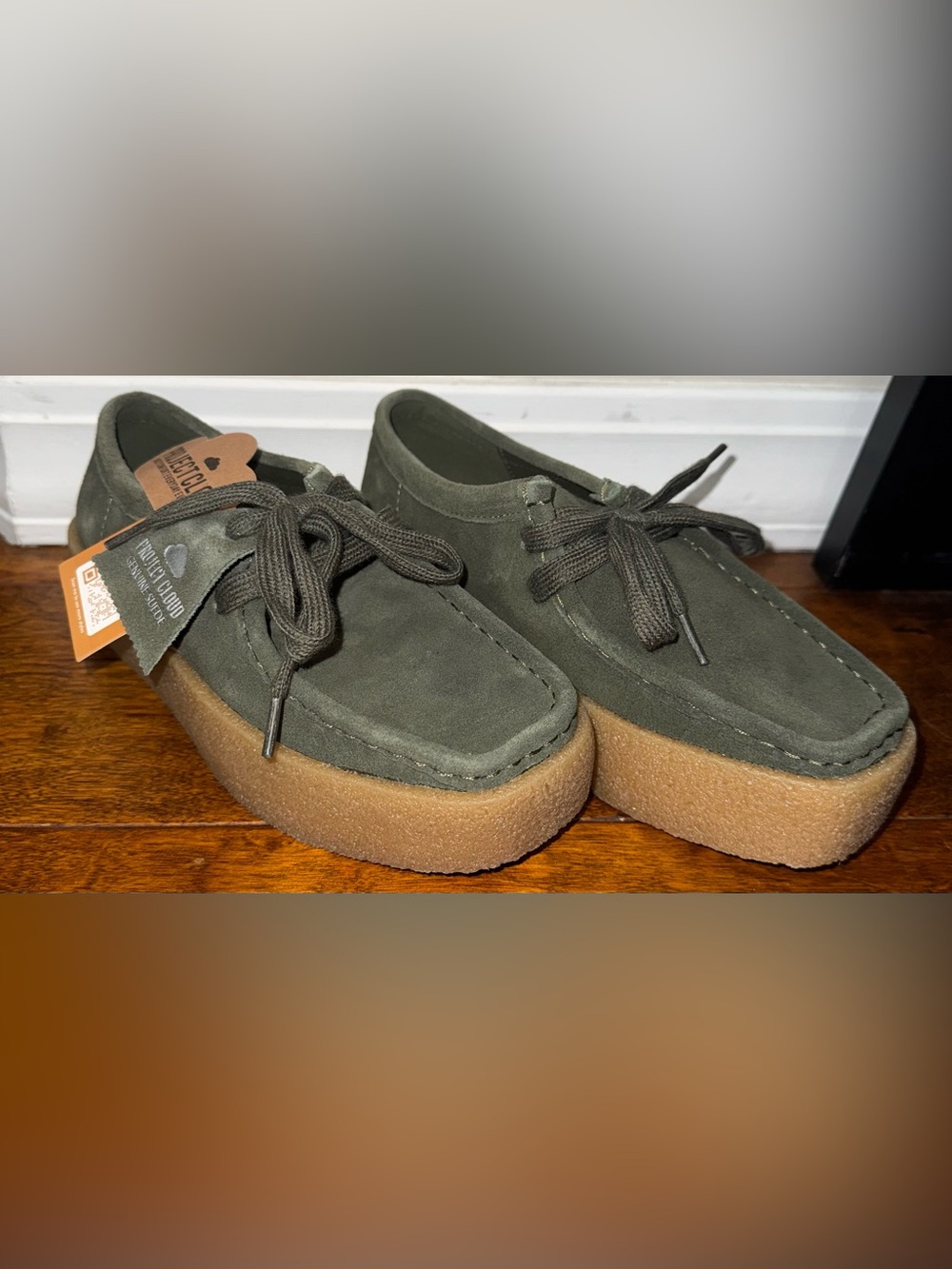 Women’s Olive Suede Platform Project Cloud Shoes